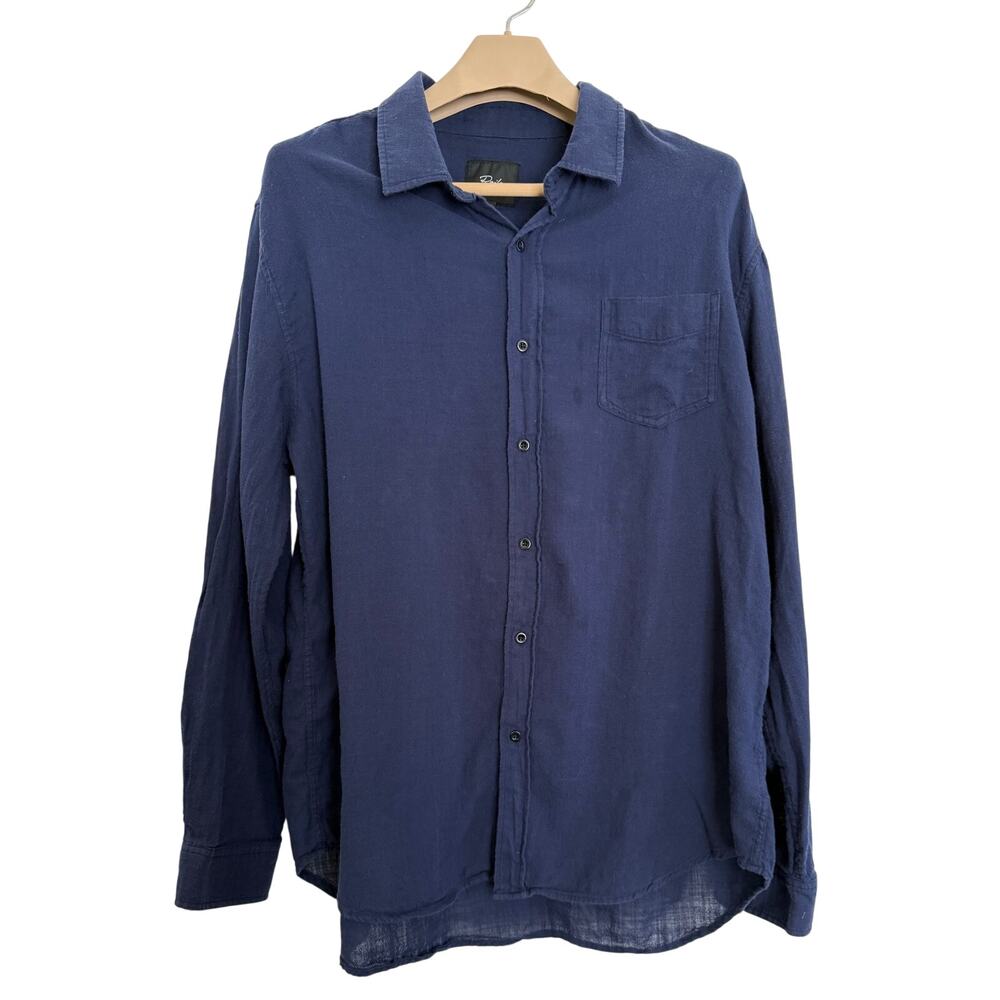 RAILS Wyatt Navy Indigo Long Sleeve Button Down Shirt Size XXL Cotton